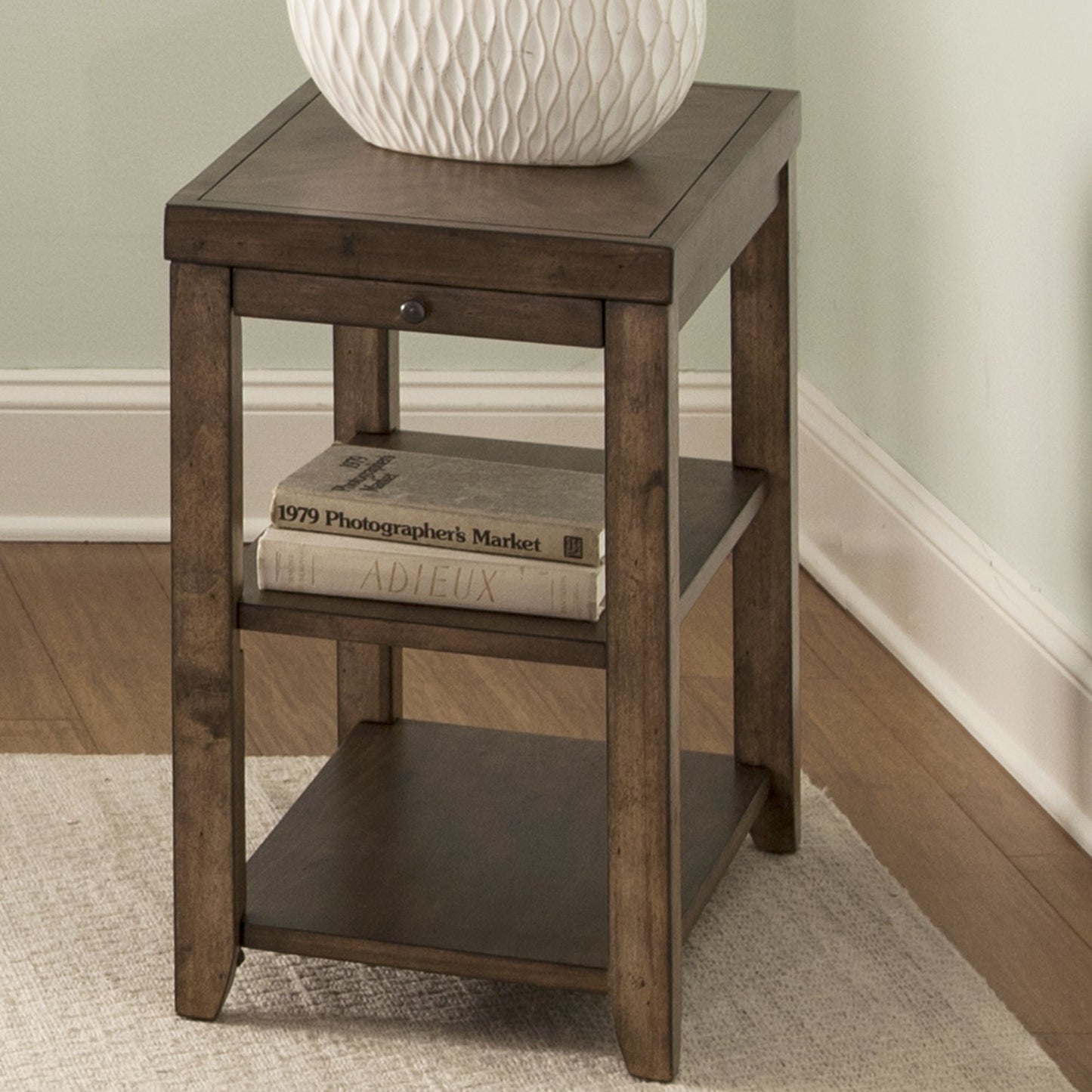 Mitchell - Chair Side Table - Dark Brown - Hornell Furniture Outlet