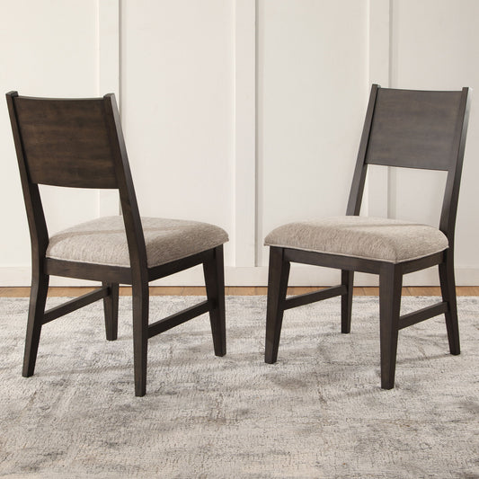 Norvell - Side Chair (Set of 2) - Gray / Brown - Hornell Furniture Outlet