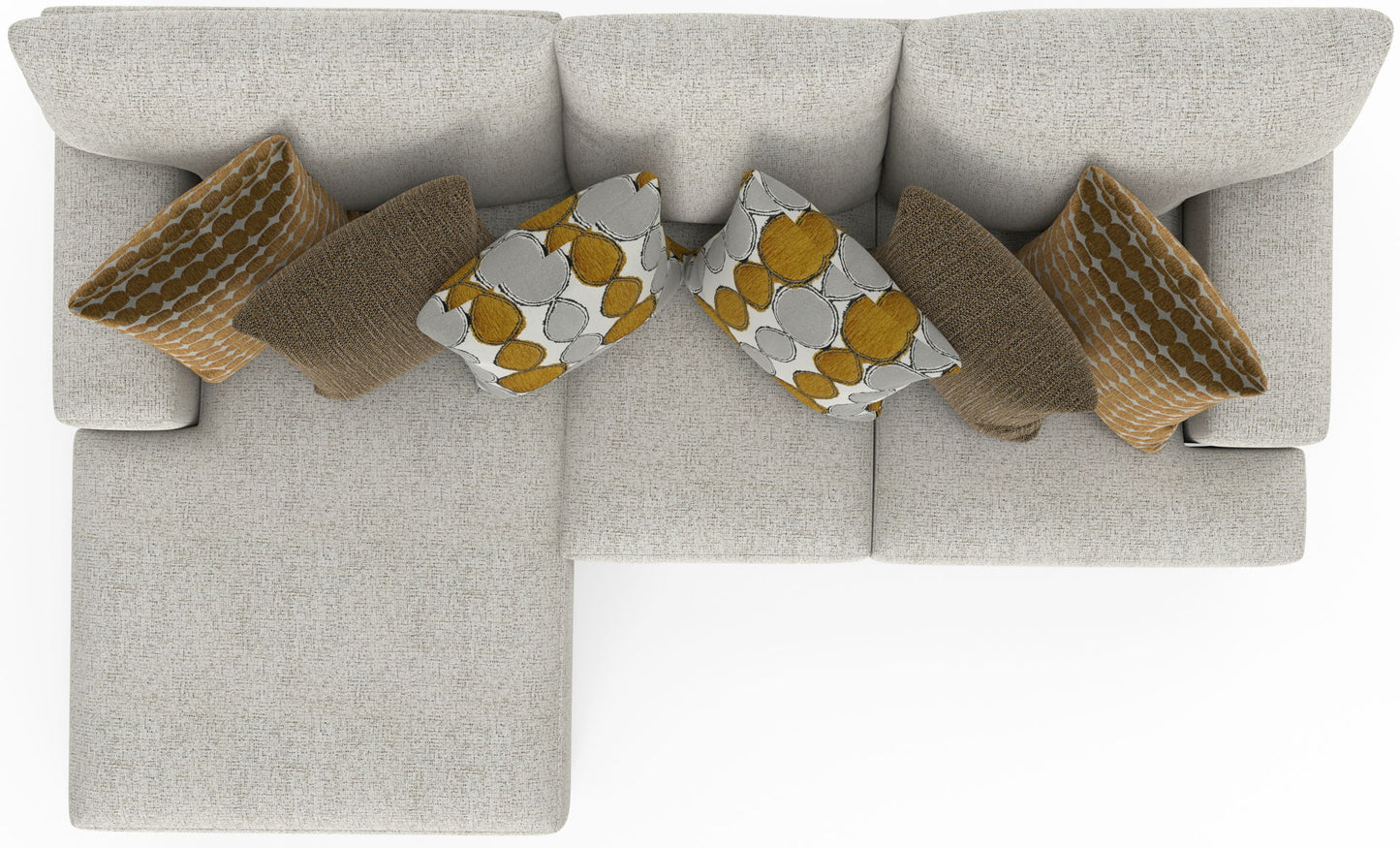 Tori - Sectional With Comfort Coil Seating And Accent Pillows Included - Hornell Furniture Outlet