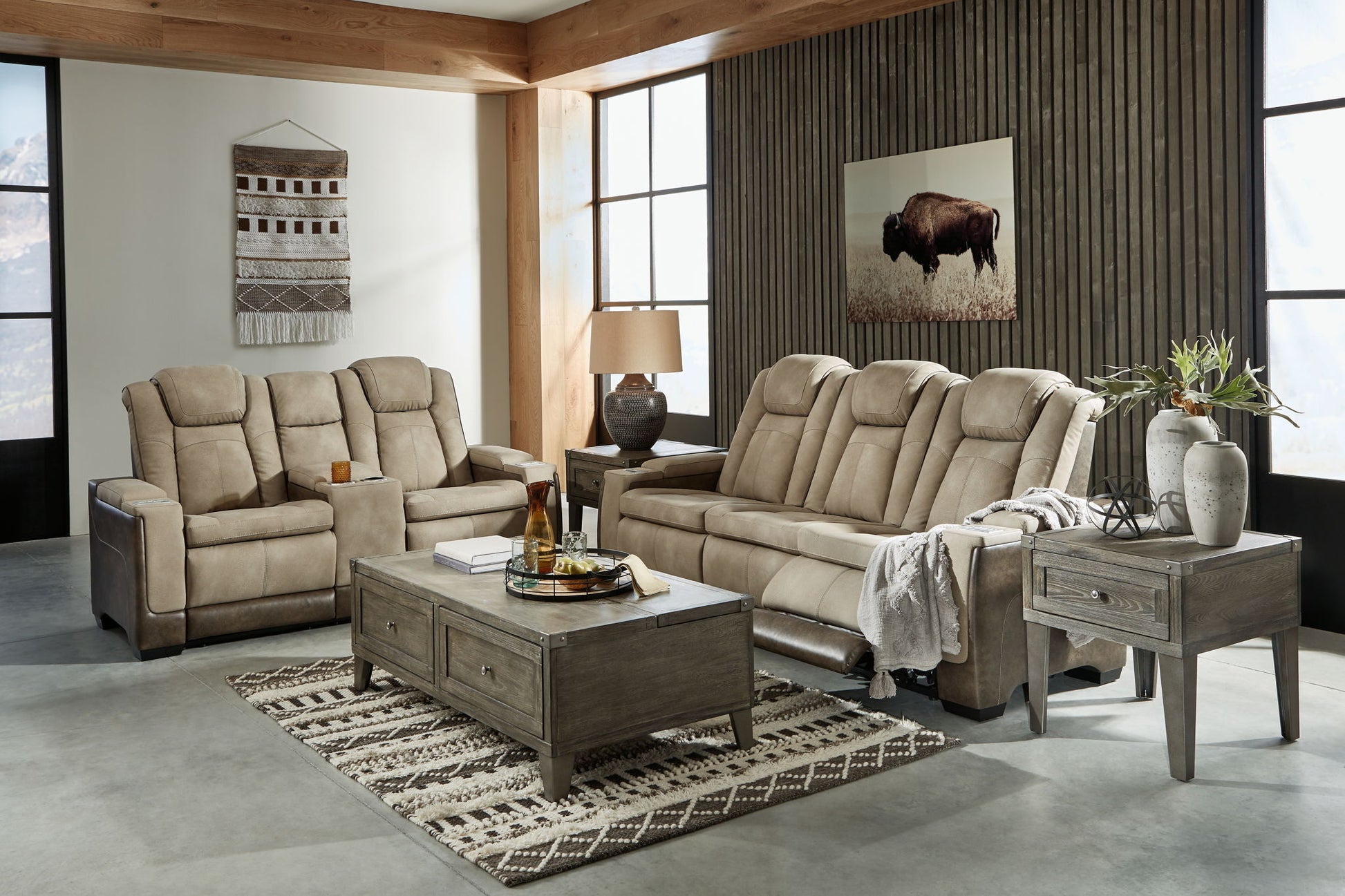 Next - Gen Durapella - Power Reclinering Living Room Set - Hornell Furniture Outlet