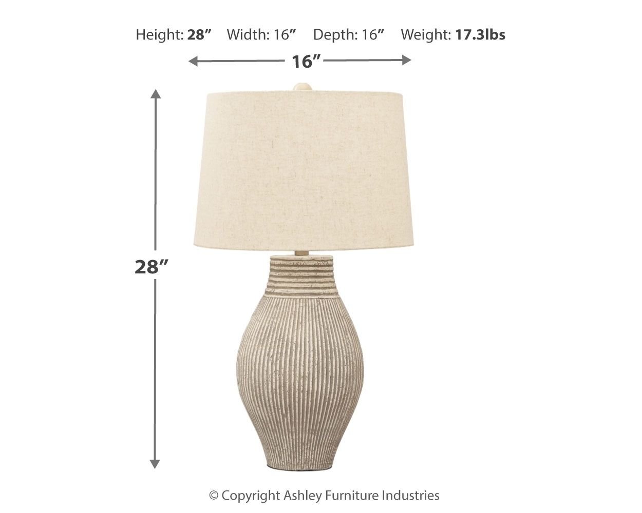 Layal - Beige - Paper Table Lamp - Hornell Furniture Outlet