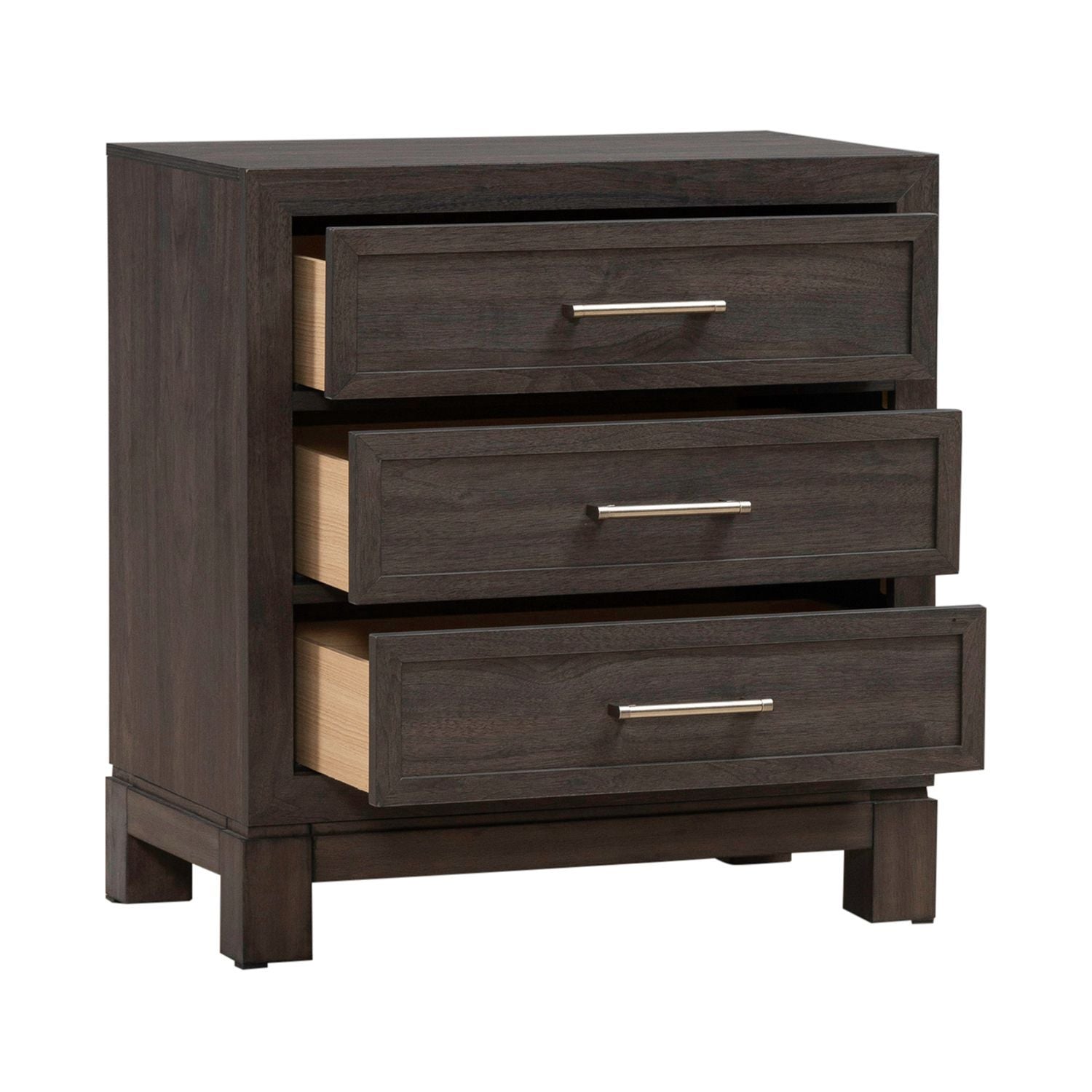 Modern Edge - Nightstand With Charging Station - Brown - Hornell Furniture Outlet