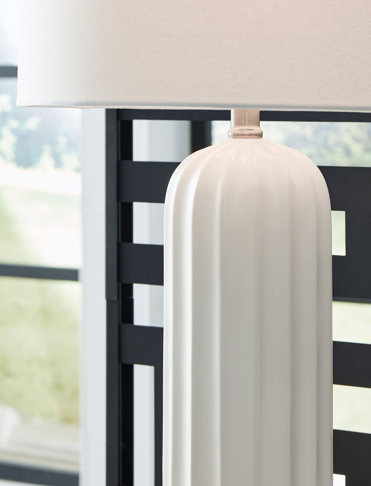 Clarkland - White - Ceramic Table Lamp (Set of 2) - Hornell Furniture Outlet