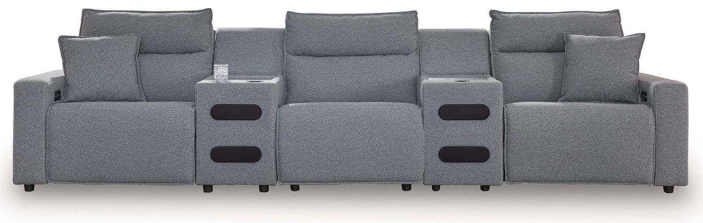 ModMax II - Salt And Pepper - Reclining Sectional - Hornell Furniture Outlet