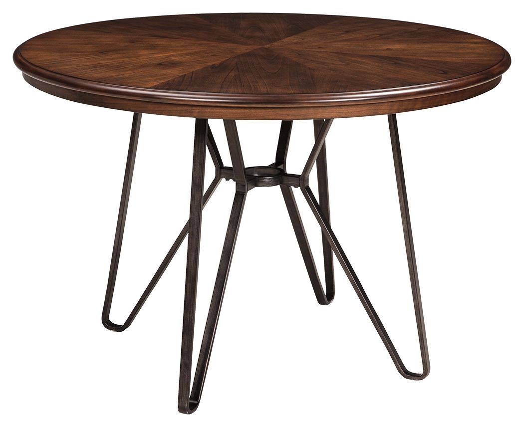 Centiar - Brown - Round Dining Room Table - Hornell Furniture Outlet