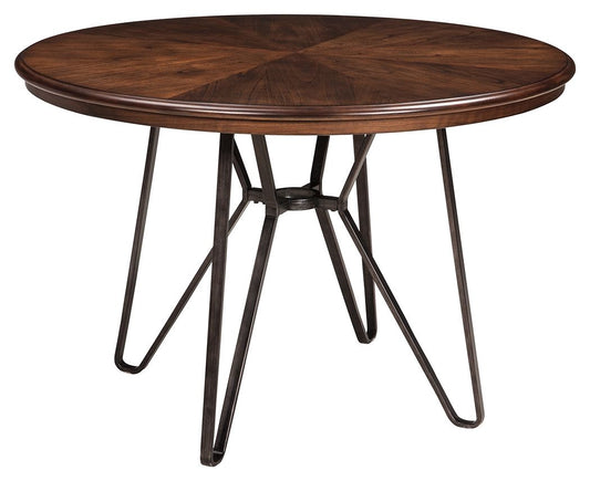 Centiar - Brown - Round Dining Room Table - Hornell Furniture Outlet