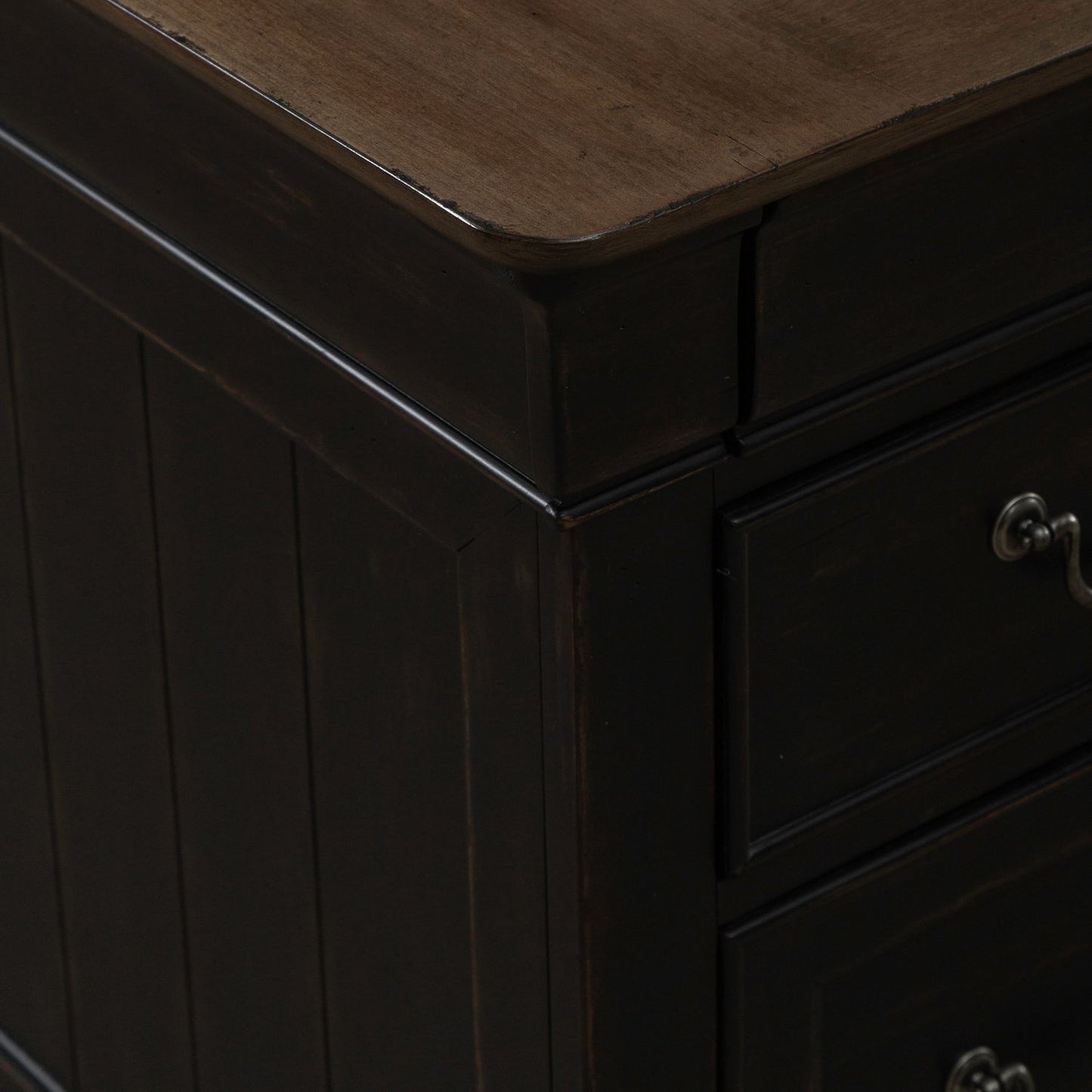 Meritage - Jr Executive Desk - Black - Hornell Furniture Outlet