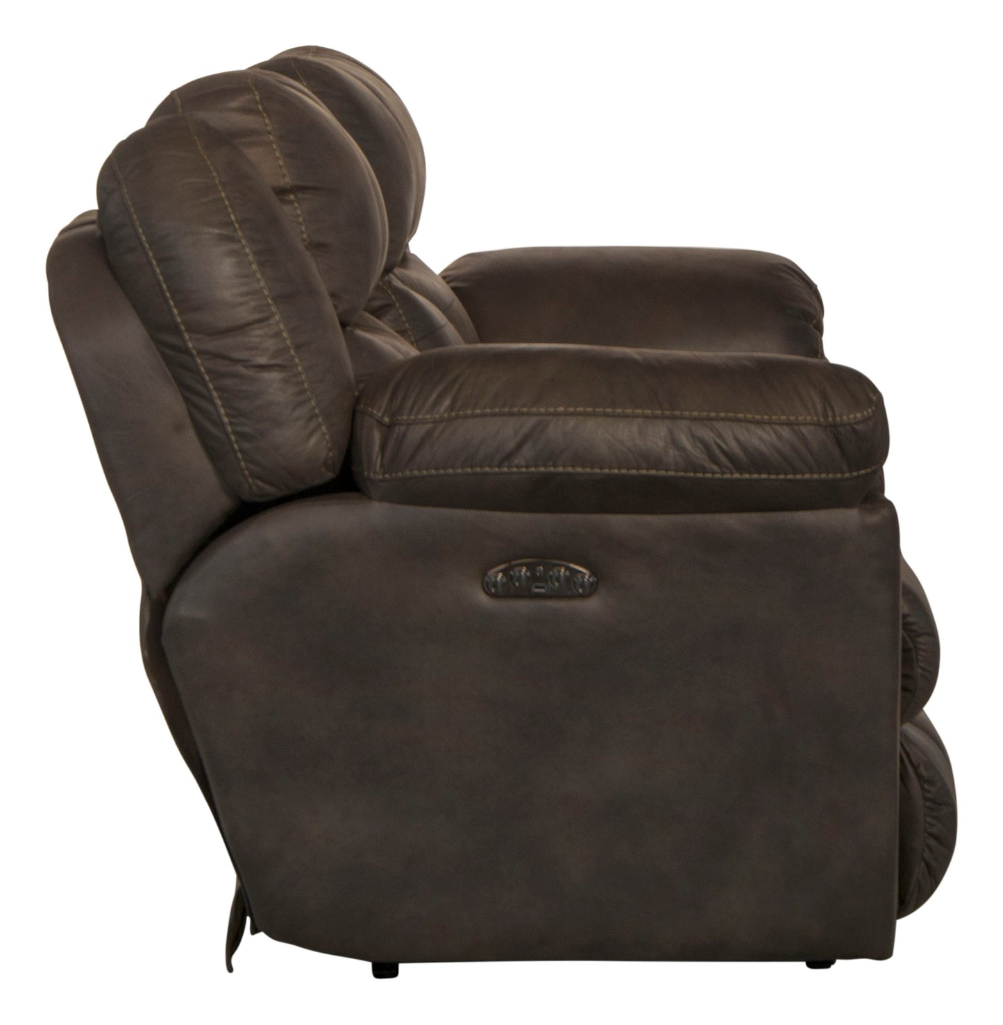 Ferrington - Power Lay Flat Reclining Console Loveseat with Power Adjustable Headrest - Hornell Furniture Outlet
