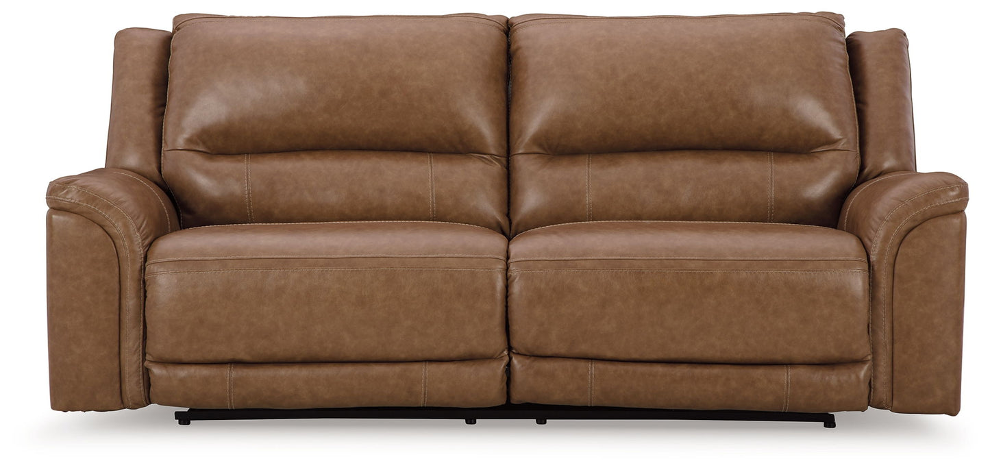 Trasimeno - Caramel - 2 Seat Pwr Rec Sofa Adj Headrest - Hornell Furniture Outlet