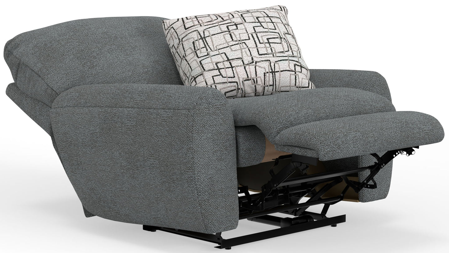 Maxwell - Power Deep Seat Lay Flat Recliner - Hornell Furniture Outlet