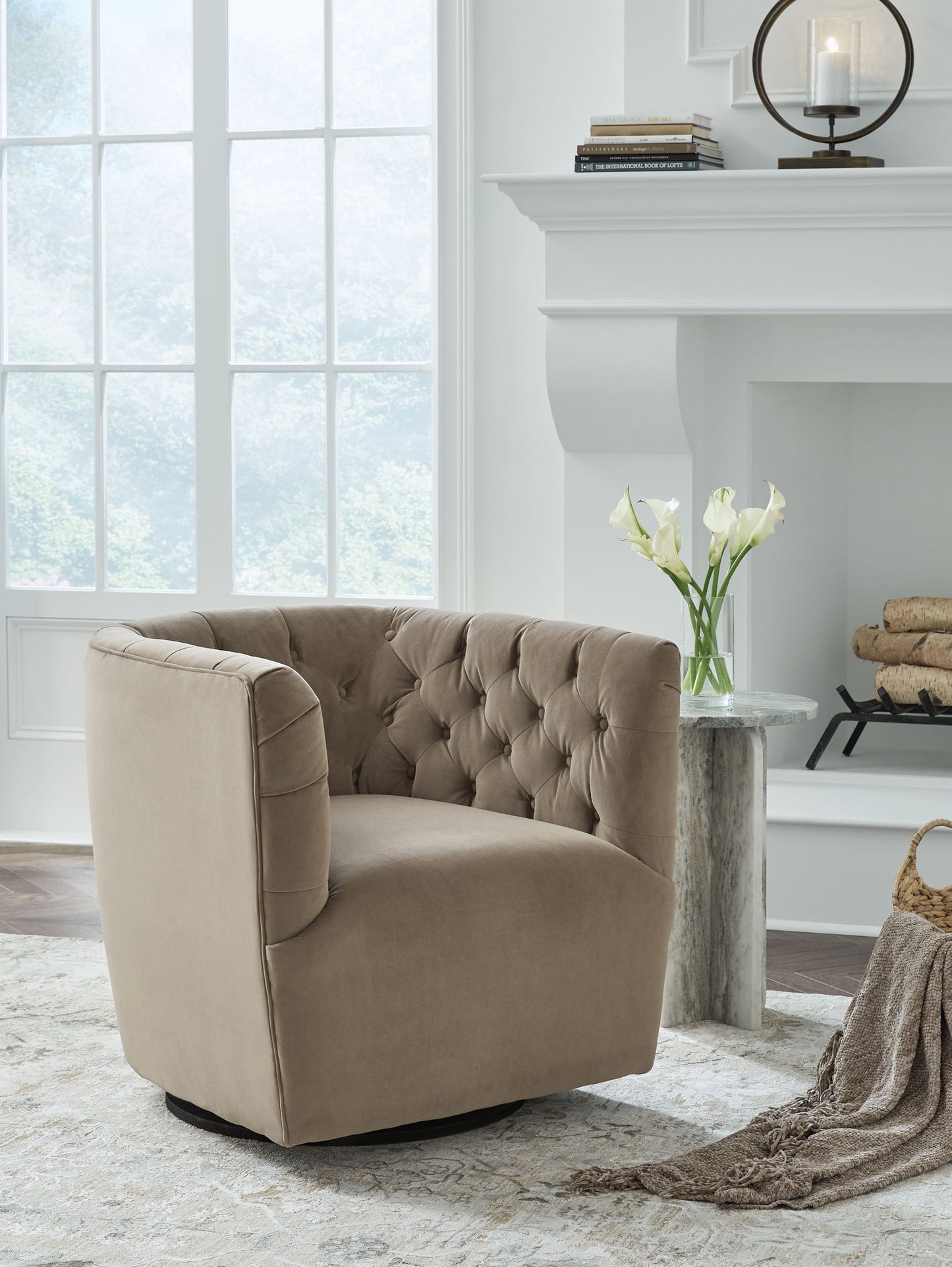 Hayesler - Cocoa - Swivel Accent Chair - Hornell Furniture Outlet