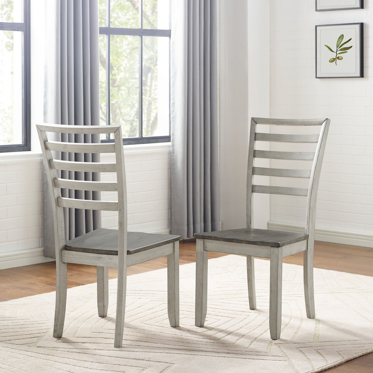 Abacus - Side Chair (Set of 2) - Dark Brown - Hornell Furniture Outlet