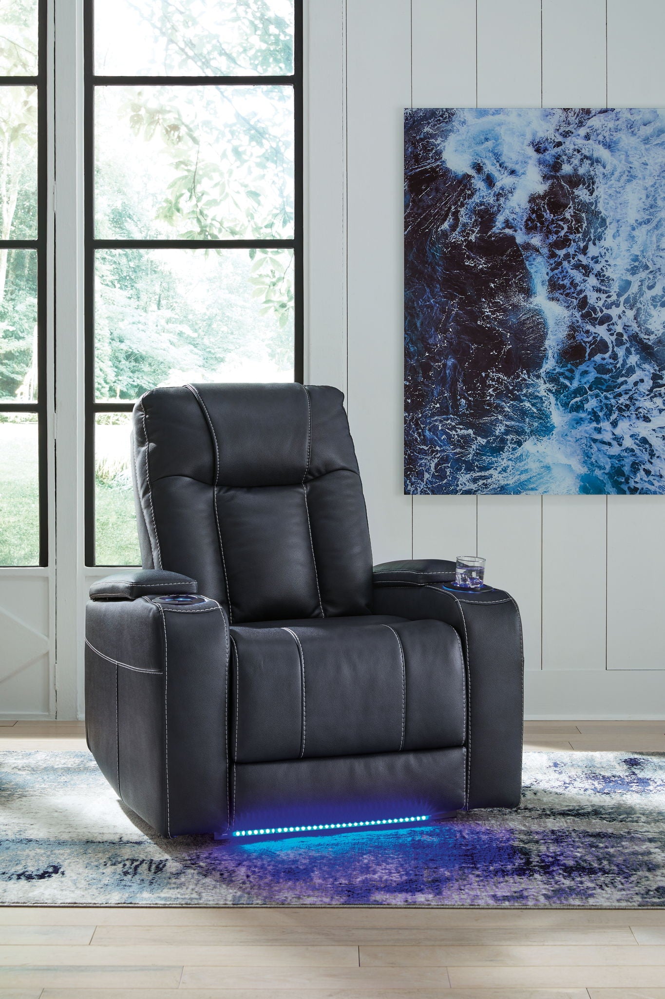 Feazada - Power Recliner With Adj Headrest - Hornell Furniture Outlet