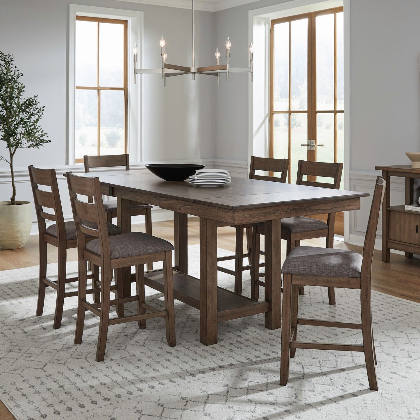 Brook Bay - Optional Gathering Trestle Table Set - Hornell Furniture Outlet