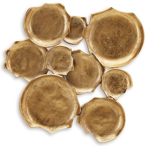 Gageton - Wall Decor - Antique Gold Finish - Hornell Furniture Outlet