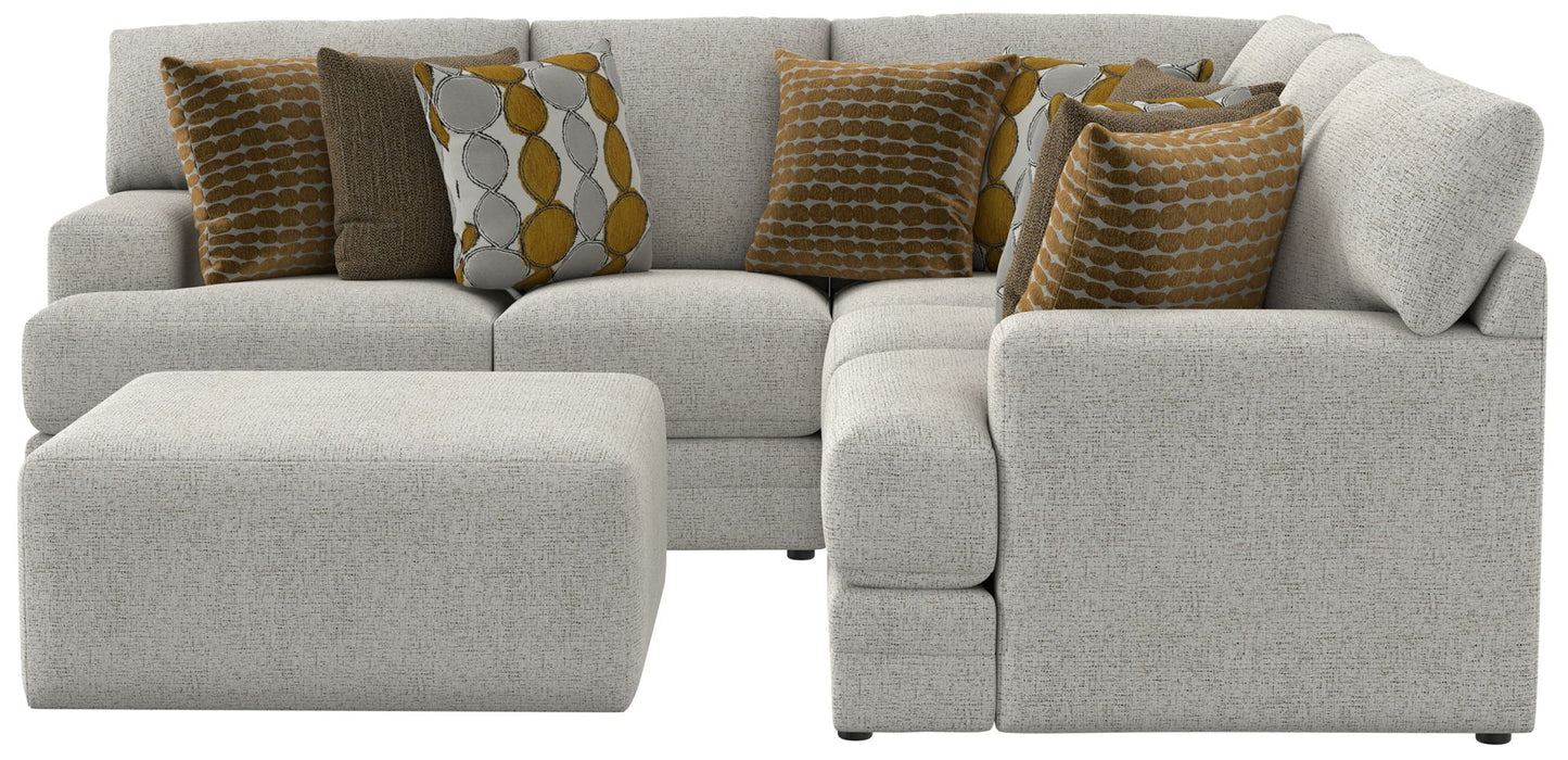 Tori - Sectional With Comfort Coil Seating, Cocktail Ottoman And Accent Pillows Included - Hornell Furniture Outlet