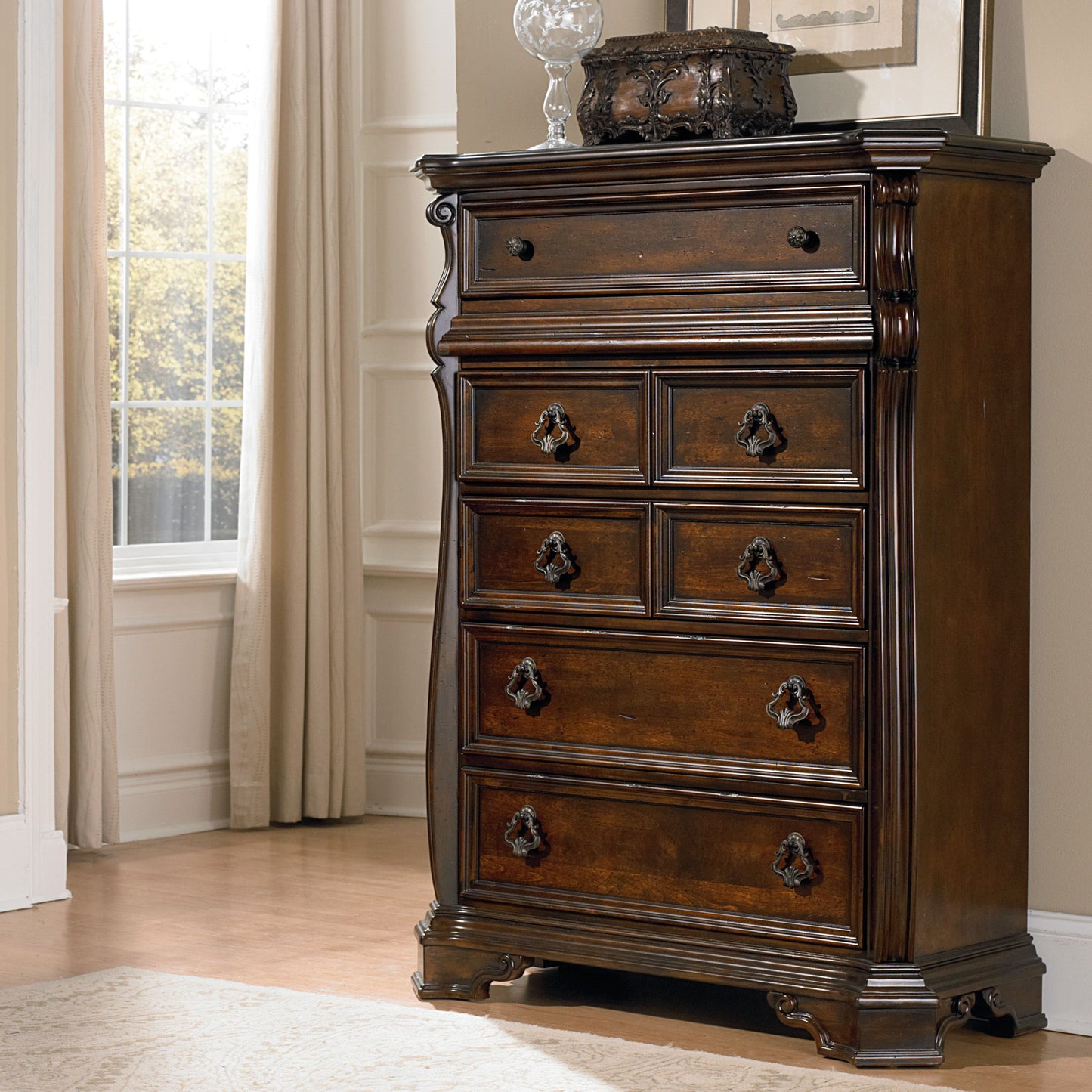 Arbor Place - 6 Drawer Chest - Dark Brown - Hornell Furniture Outlet