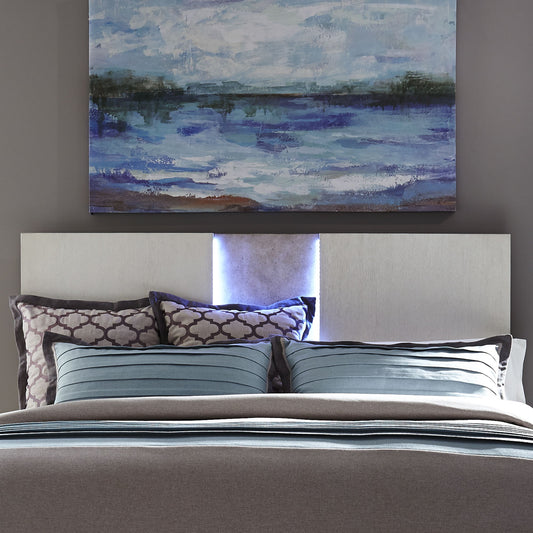 Mirage - King Travertine Panel Headboard - White - Hornell Furniture Outlet