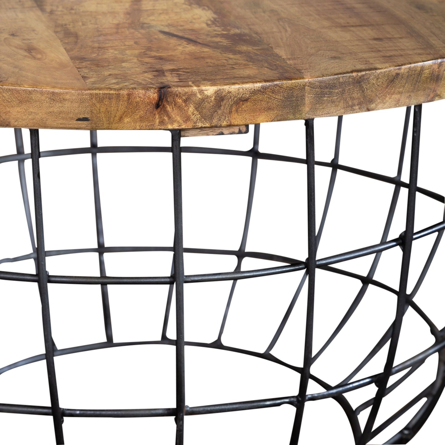 Akins - Nesting Caged Accent Tables - Light Brown - Hornell Furniture Outlet