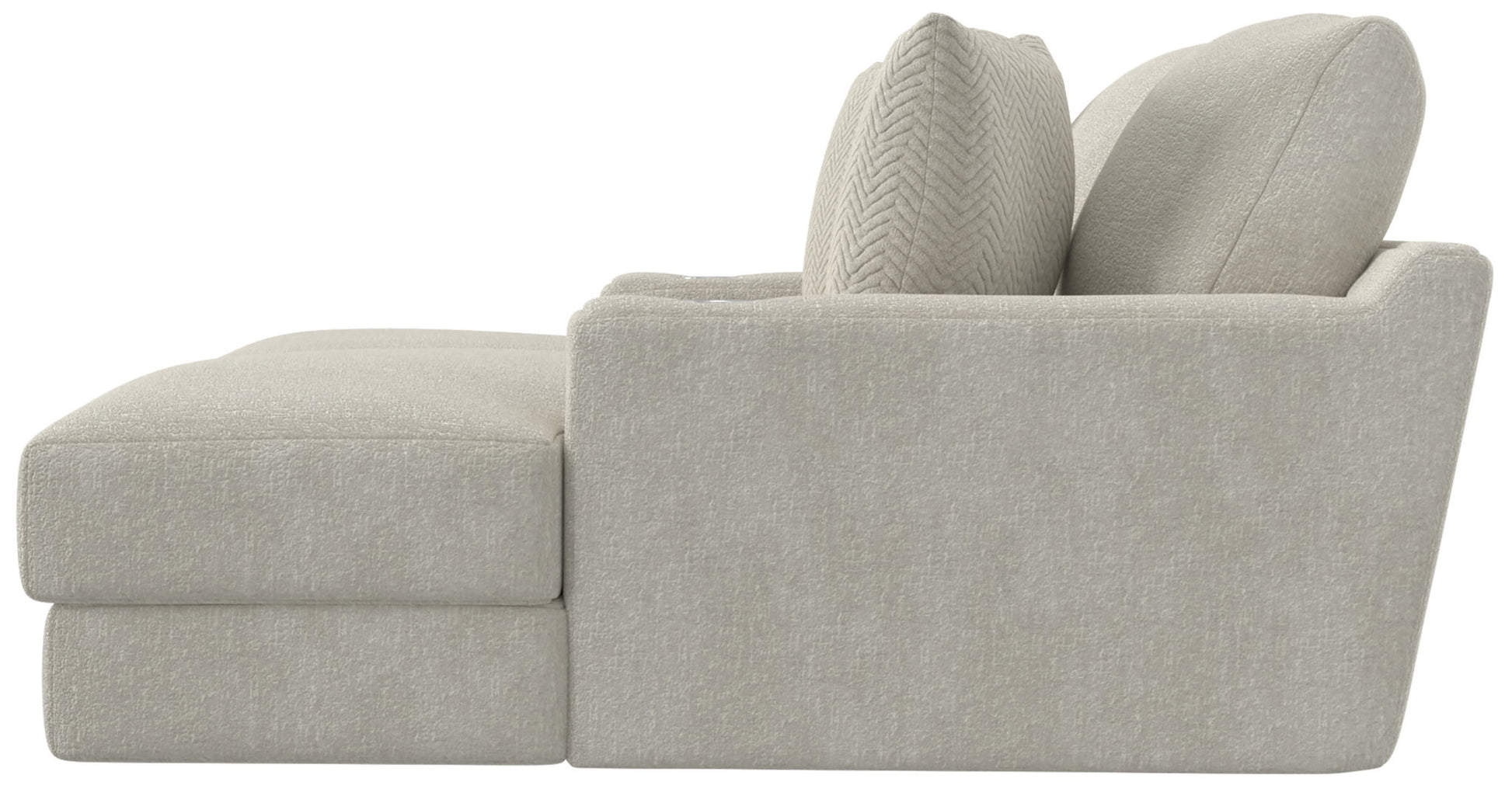 Cozy - 2 Piece Double Wide Chaise With USB Charging Ports - Hornell Furniture Outlet