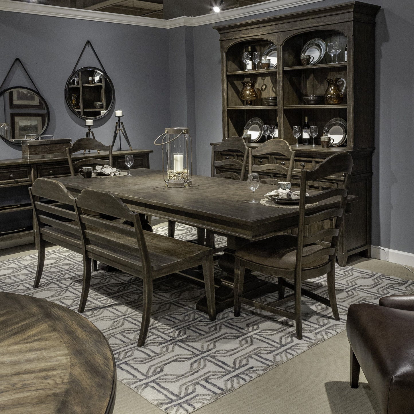 Paradise Valley - Trestle Table Set - Hornell Furniture Outlet
