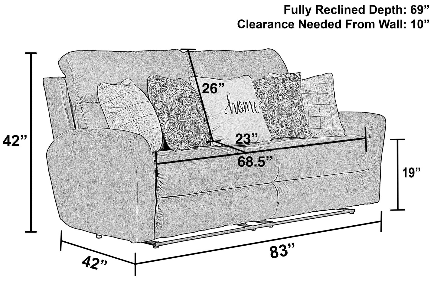 Justine - Lay Flat Reclining Sofa - Burlap - Hornell Furniture Outlet