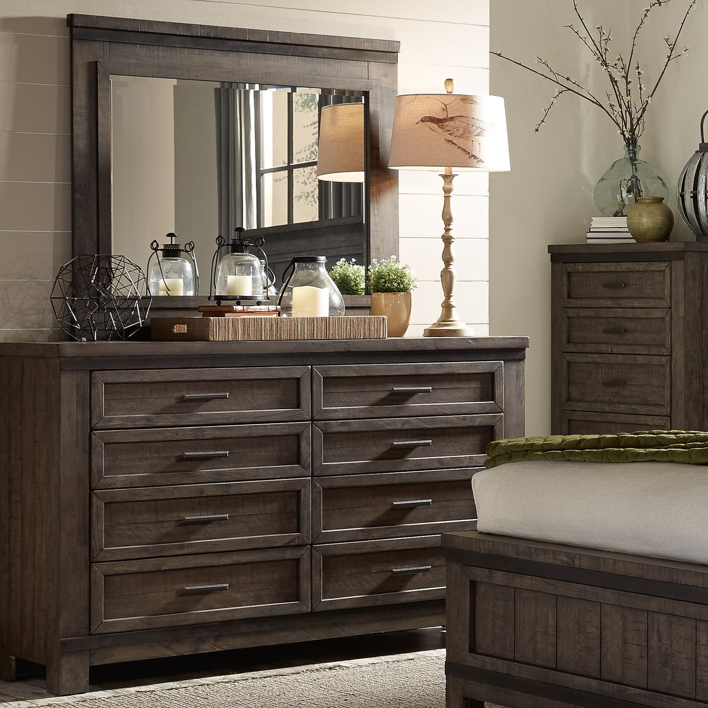 Thornwood Hills - 8 Drawer Dresser - Dark Brown - Hornell Furniture Outlet