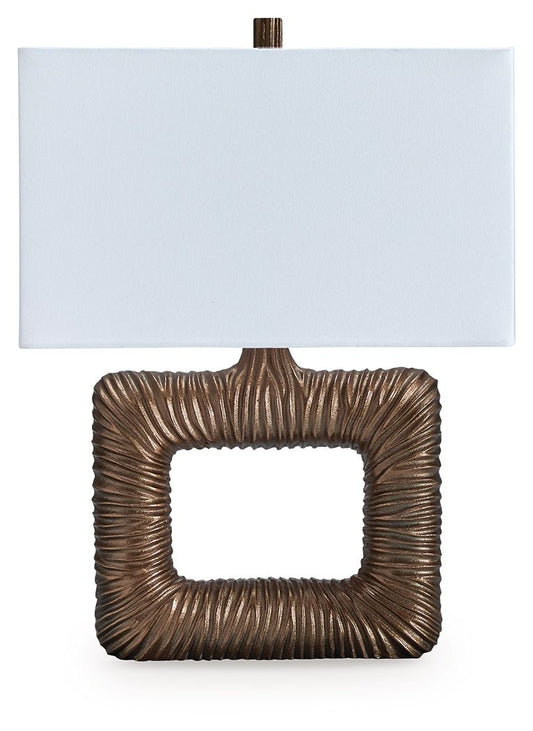 Garronby - Antique Brass Finish - Metal Table Lamp - Hornell Furniture Outlet