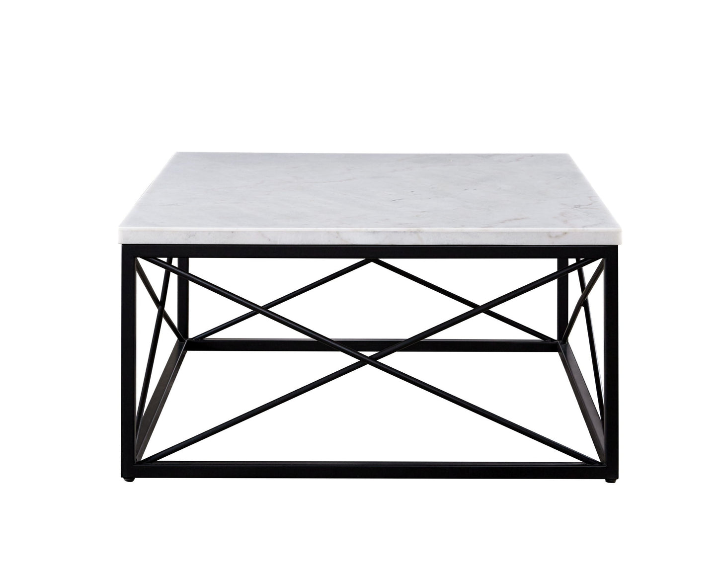 Skyler - White Marble Top Square - White - Hornell Furniture Outlet