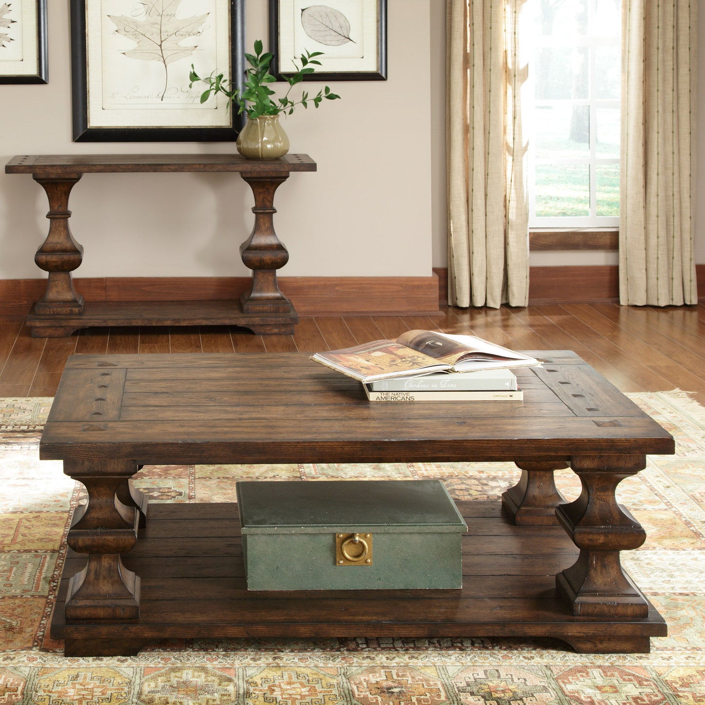 Sedona - 3 Piece Table Set (1 Cocktail 2 End Tables) - Dark Brown - Hornell Furniture Outlet