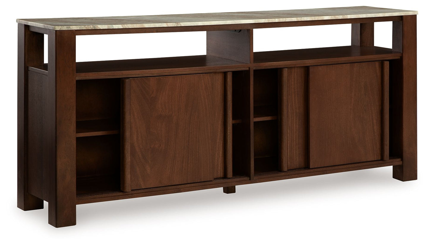 Tobinville - Dark Brown - Accent Cabinet - Hornell Furniture Outlet