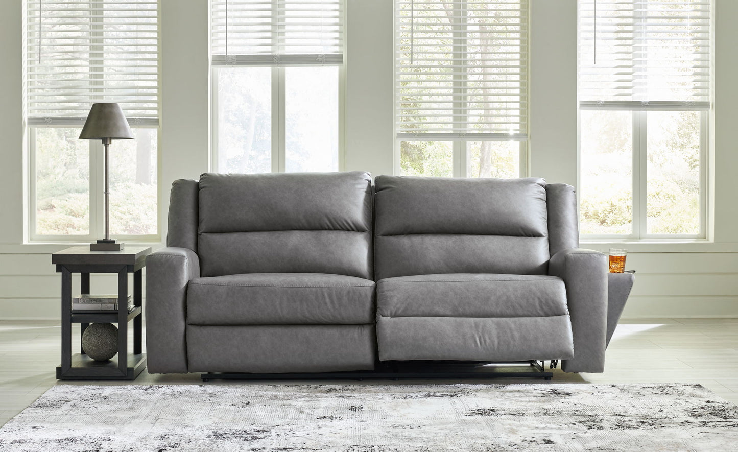 Brixworth - Slate - 2 Seat Reclining Sofa - Hornell Furniture Outlet