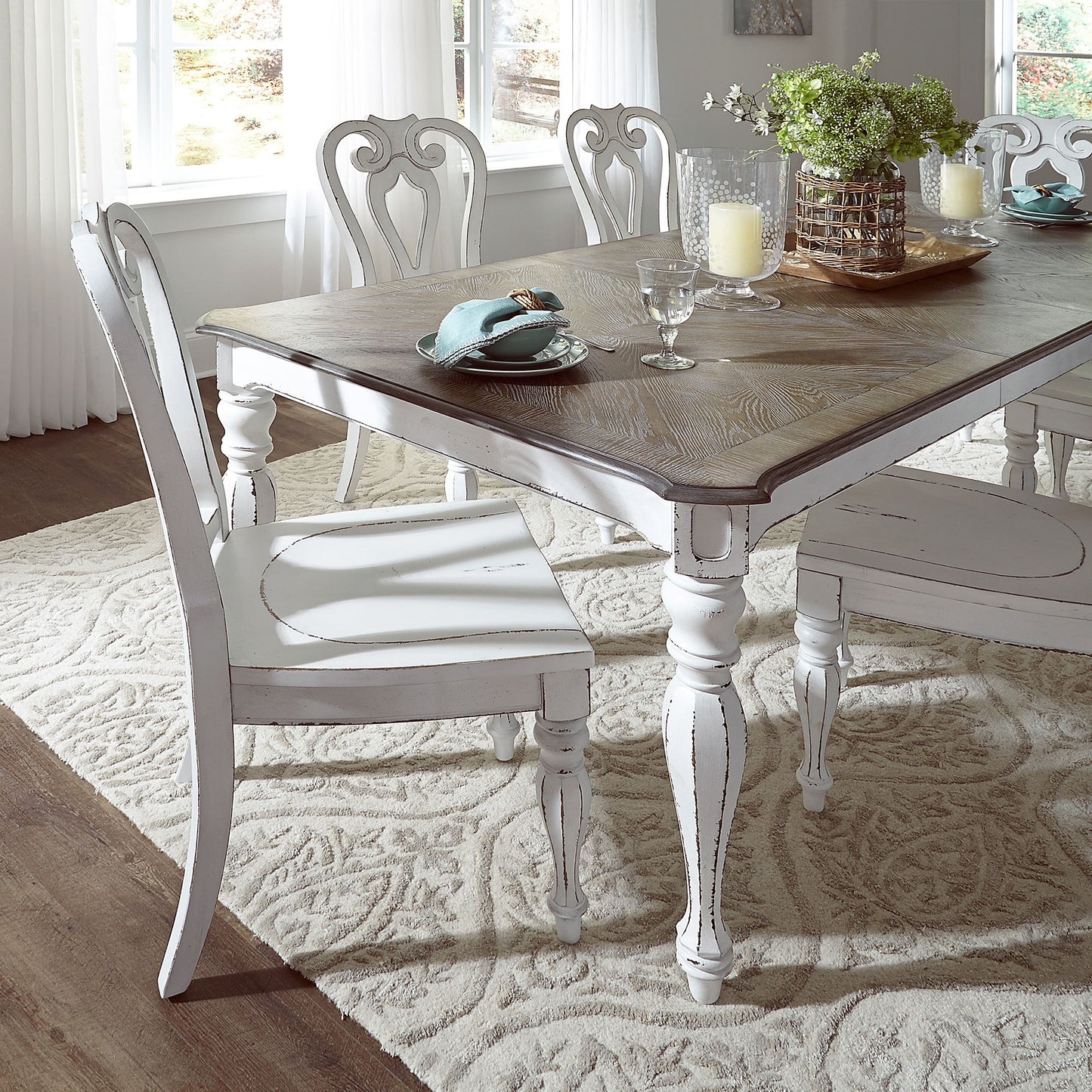 Magnolia Manor - Rectangular Table Set - Hornell Furniture Outlet