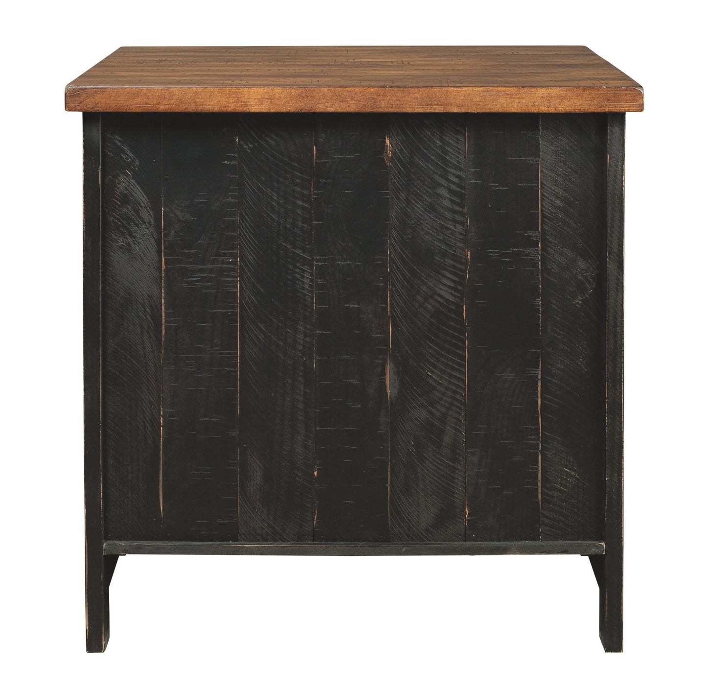 Valebeck - Black / Brown - Rectangular End Table - Hornell Furniture Outlet