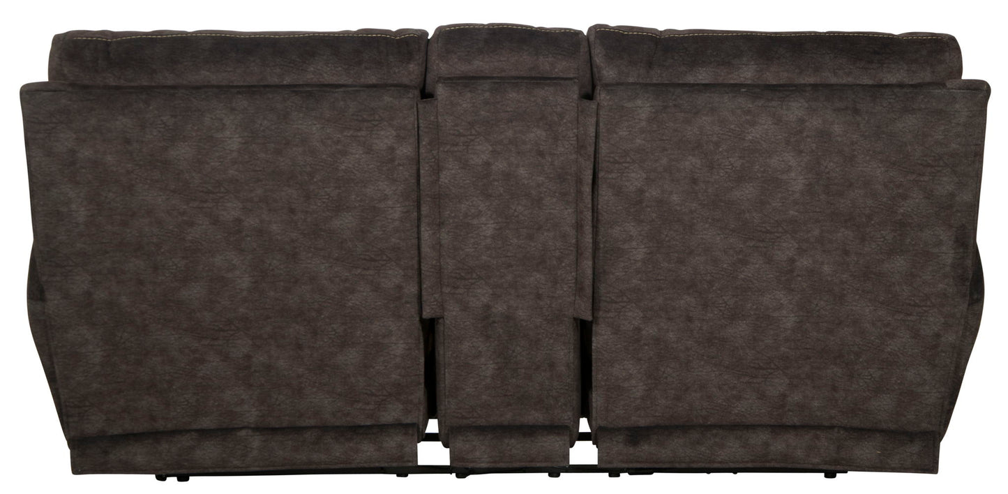 Sedona - Power Hdrst With Lumbar Lay Flat Reclining Console Loveseat With Storage & Cupholders - Hornell Furniture Outlet
