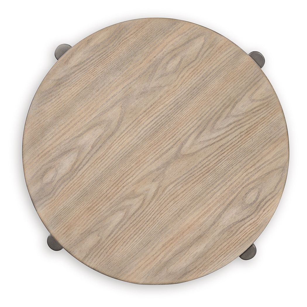 Dyonton - Light Grayish Brown - Round End Table - Hornell Furniture Outlet