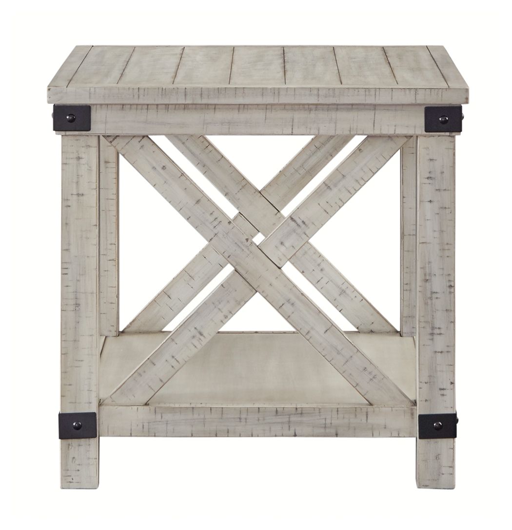 Carynhurst - Whitewash - Rectangular End Table - Hornell Furniture Outlet