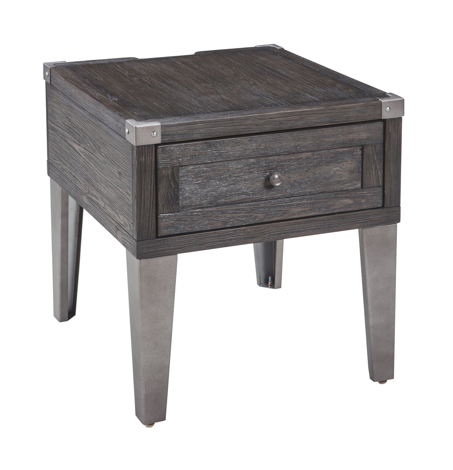 Todoe - Dark Gray - Rectangular End Table - Hornell Furniture Outlet