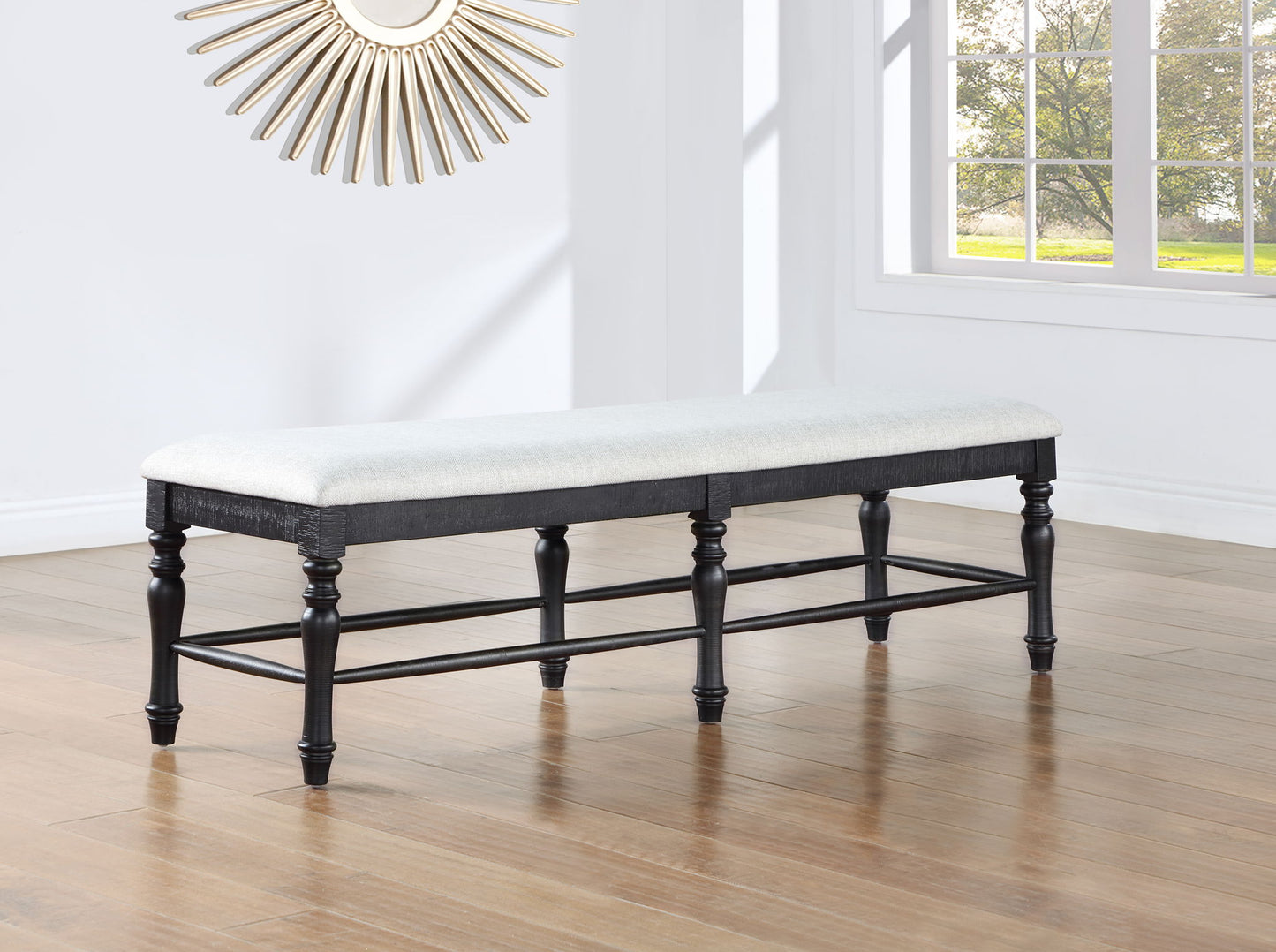 Odessa - Dining Bench - Black - Hornell Furniture Outlet