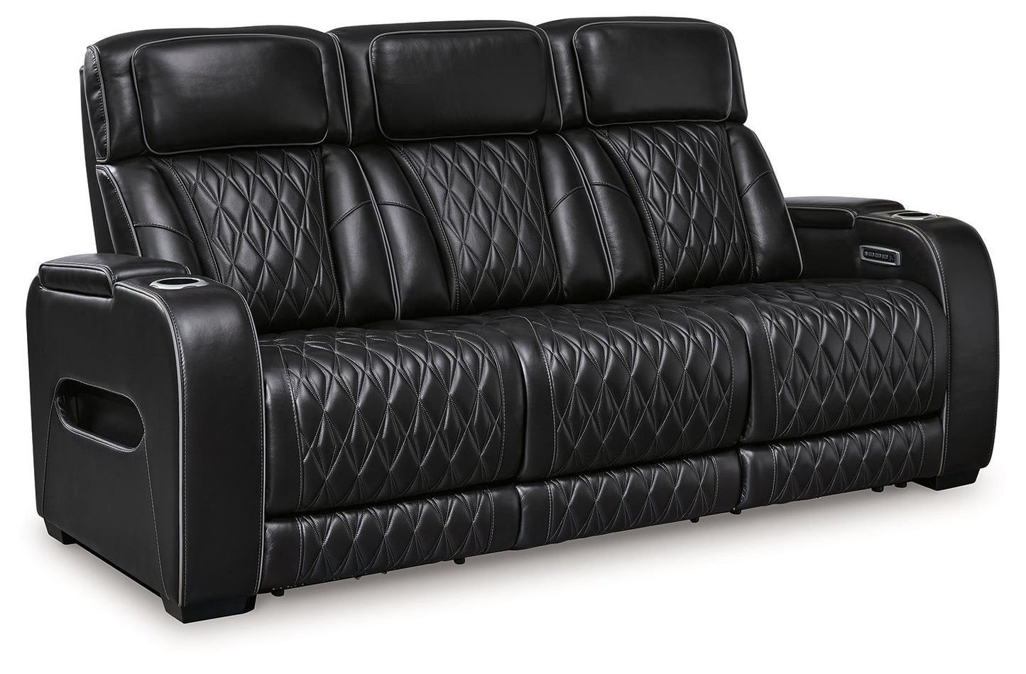Boyington - Black - 2 Pc. - Power Reclining Sofa And Loveseat - Hornell Furniture Outlet
