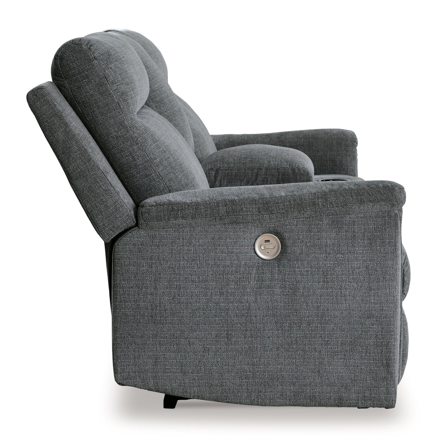 Barnsana - Dbl Power Reclining Loveseat With Console - Hornell Furniture Outlet
