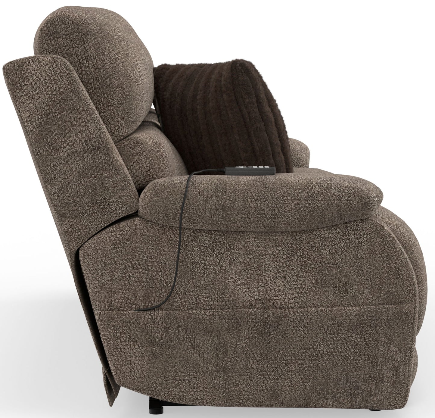 Joya - Zero Gravity Power Reclining Sofa With Power Adjustable Headrest And CR3 Heat/Massage/Lumbar - Mushroom - Hornell Furniture Outlet