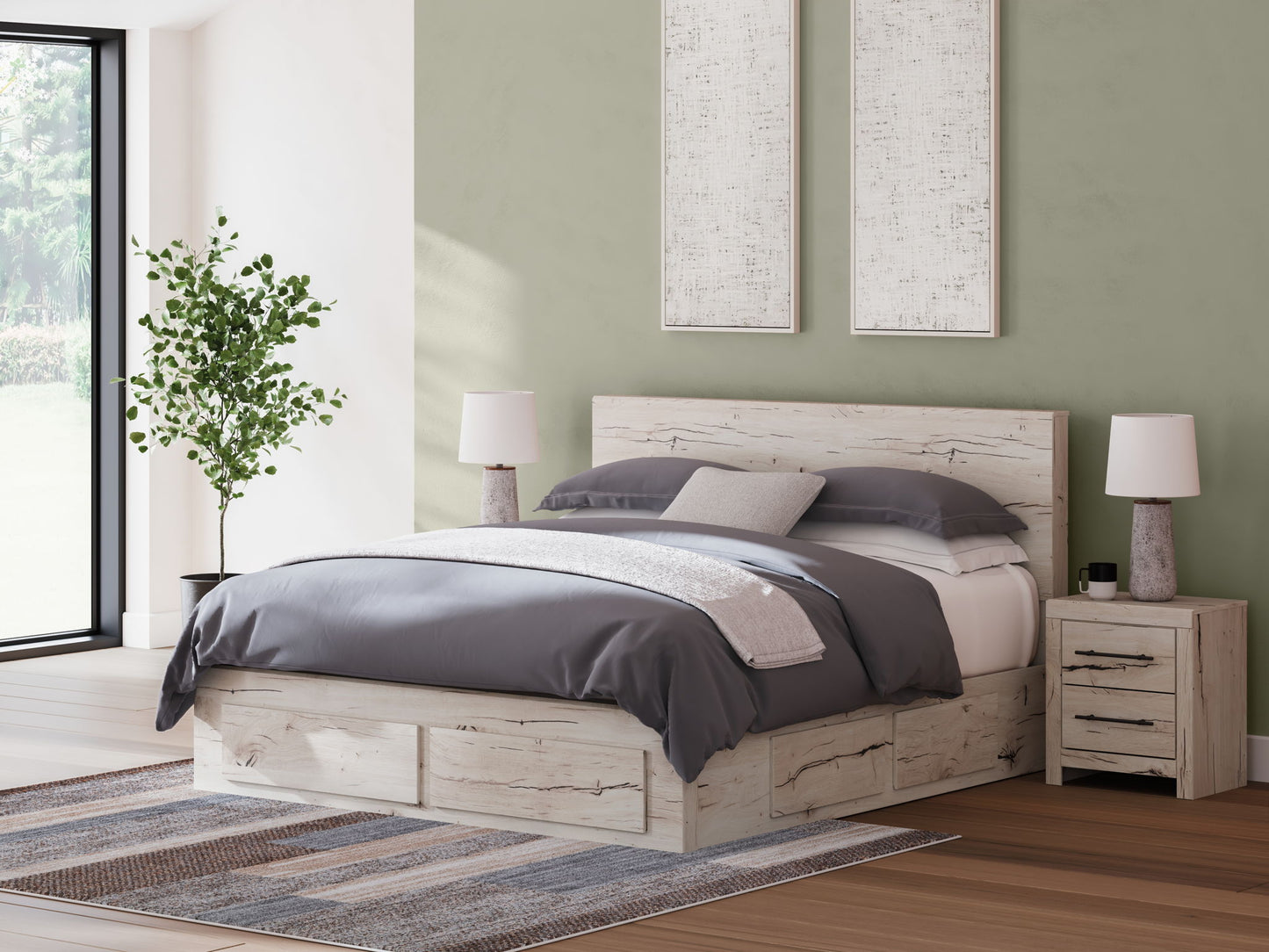 Lawroy - Panel Bed With Storage - Hornell Furniture Outlet