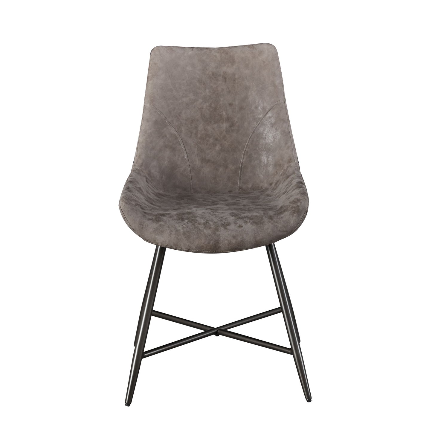 Ramona - PU Side Chair (Set of 2) - Brown - Hornell Furniture Outlet