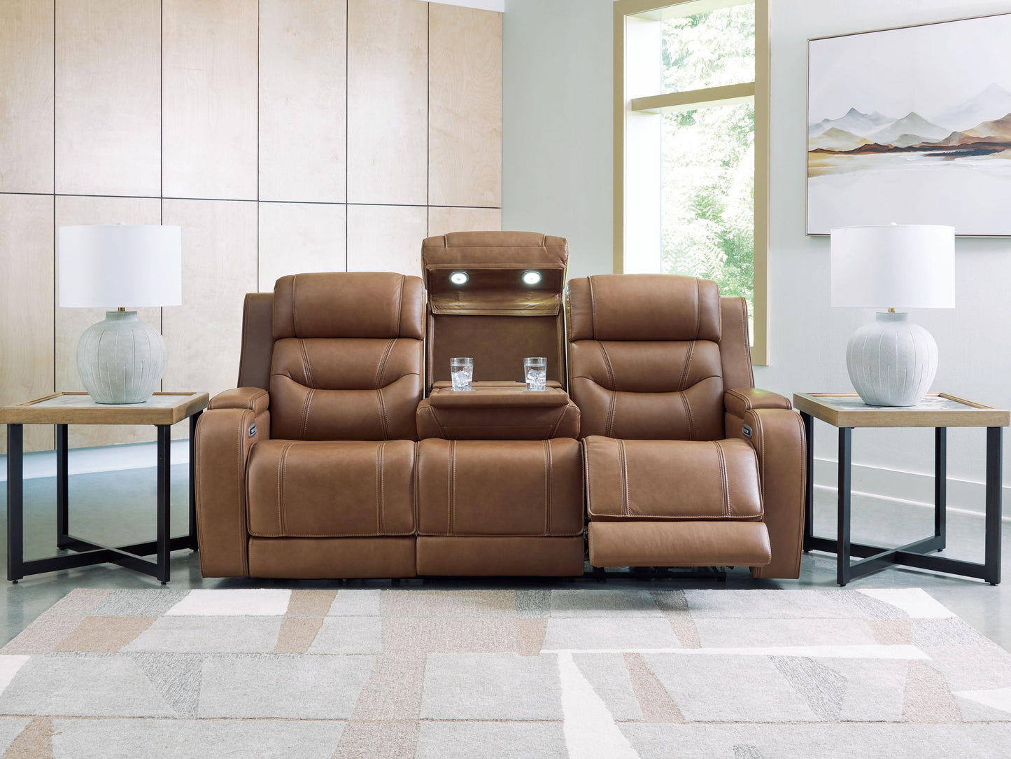 Knightington - Power Reclining Sofa With Audio Seating - Hornell Furniture Outlet