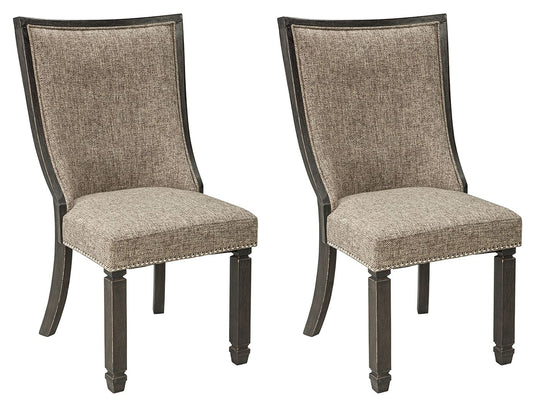 Tyler Creek - Black / Grayish Brown - Dining UPH Side Chair (Set of 2) - Framed Back - Hornell Furniture Outlet
