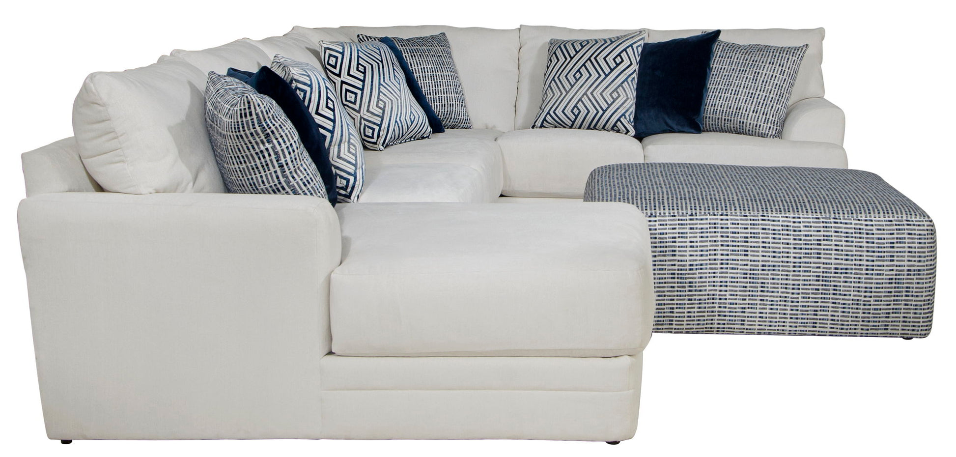 Polaris - Sectional With Comfort Coil Seating, 9 Included Accent Pillows And Included Cocktail Ottoman - Hornell Furniture Outlet