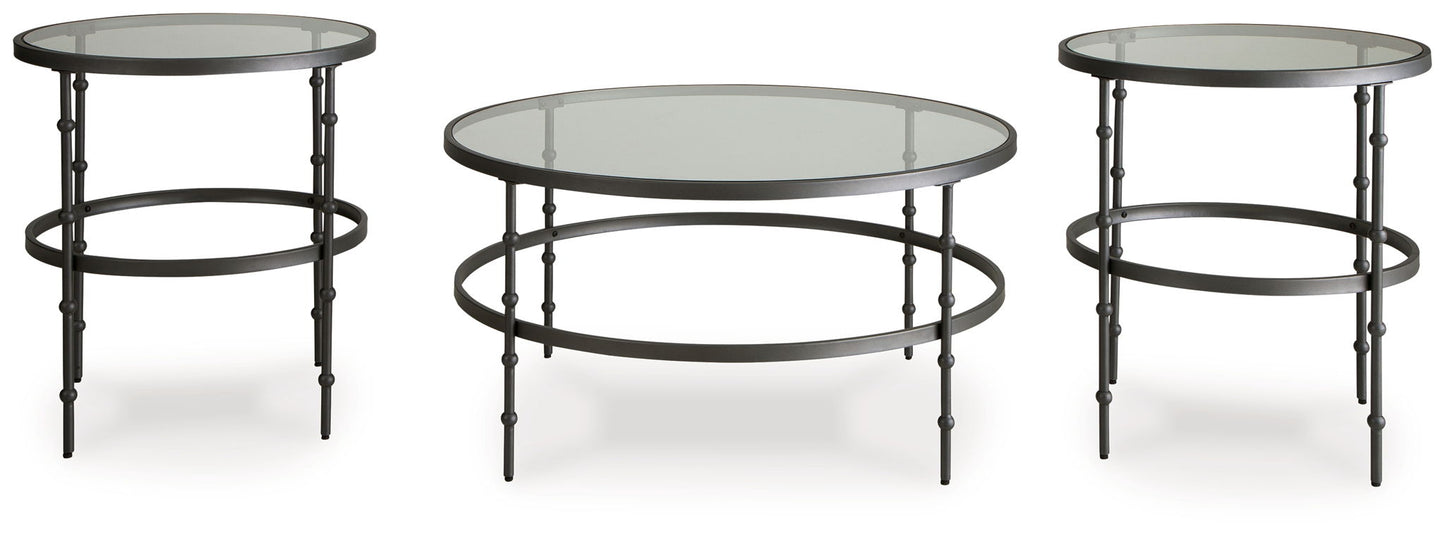 Kellyco - Gunmetal - Occasional Table Set (Set of 3) - Hornell Furniture Outlet