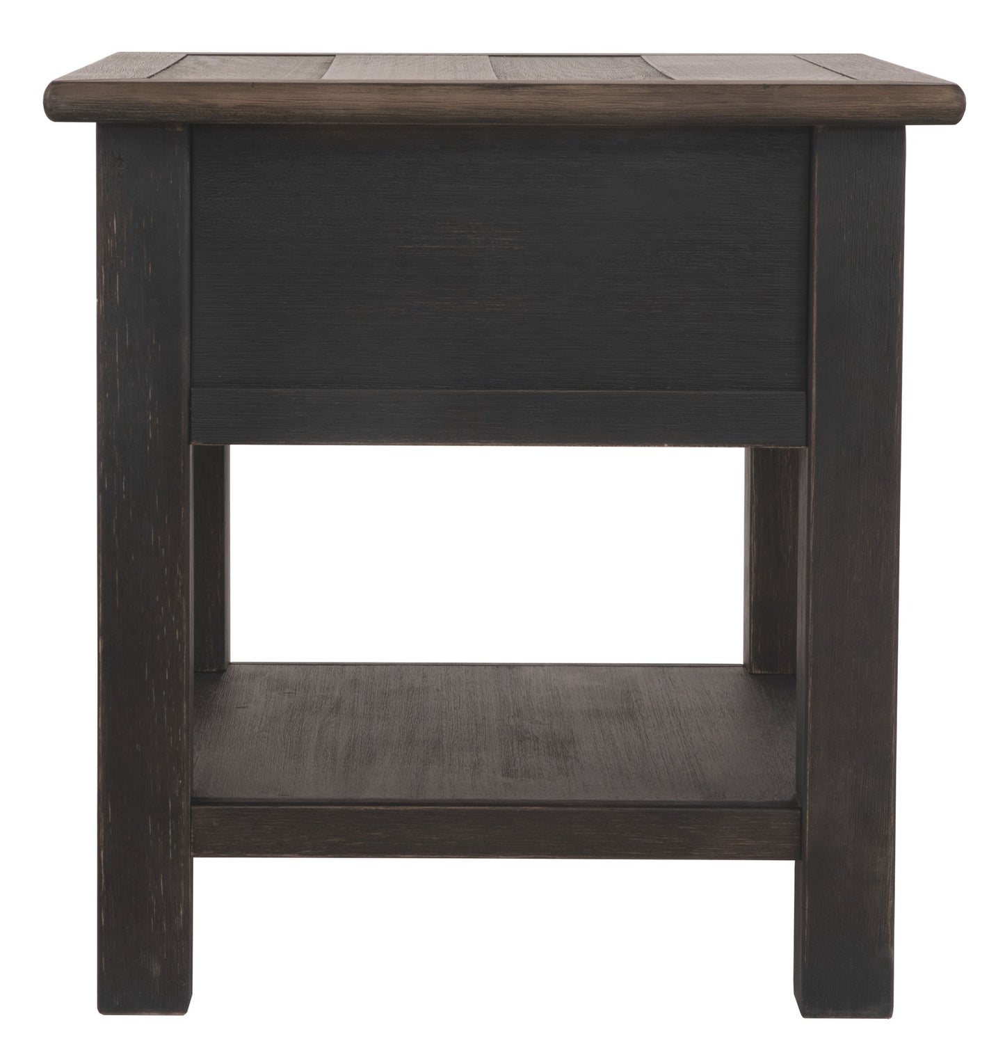 Tyler Creek - Grayish Brown / Black - Rectangular End Table - Hornell Furniture Outlet