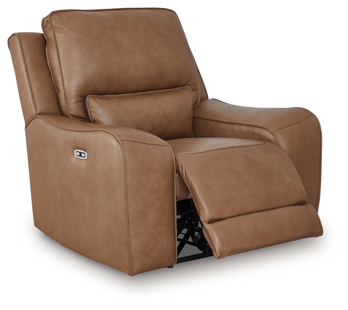 DeepWakes - Caramel - Power Recliner / Adjustable Headrest - Hornell Furniture Outlet
